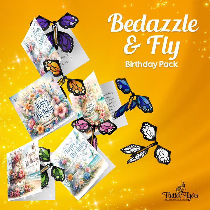 Bedazzle & Fly Greeting Card Pack — Birthday