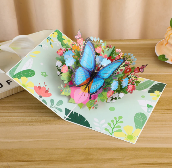 FlutterJoy Card: Butterfly Pop-Up