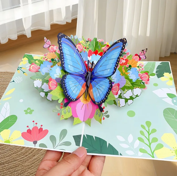 FlutterJoy Card: Butterfly Pop-Up