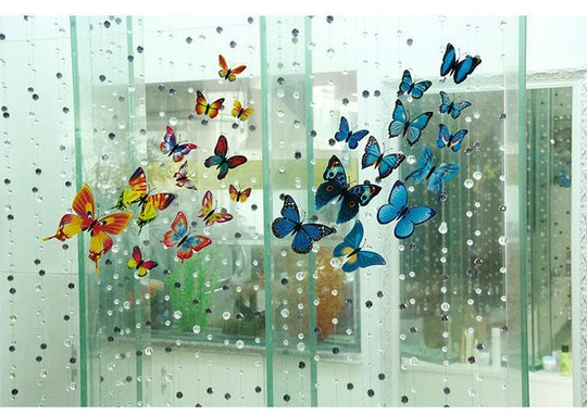 Flutter Flyers  Butterfly Stickers I 1-Dozen 3D Magnetic Stickers