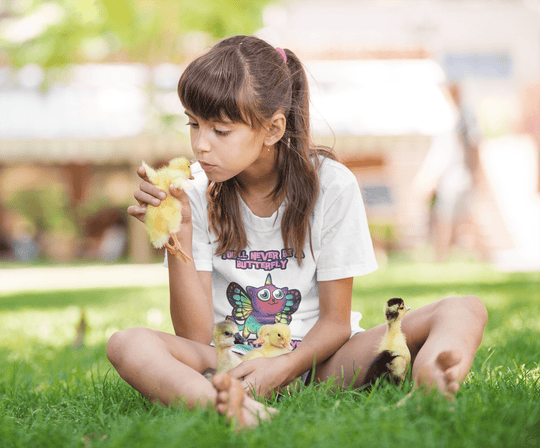 Printify Kids clothes Kids FlutterCat T-Shirts
