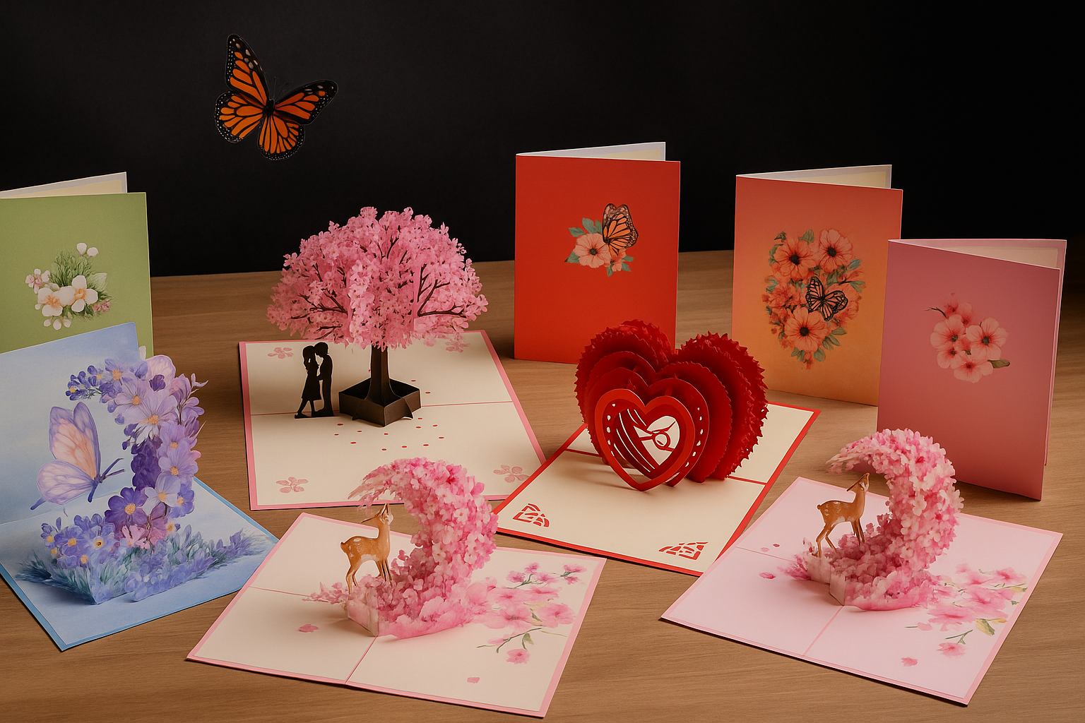 FlutterJoy Pop-Up Greeting Cards