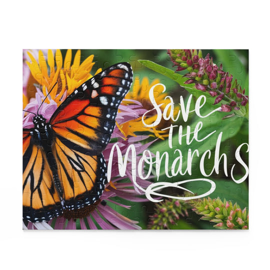 Save the Monarchs Puzzle - Smuk Monark Sommerfugl med Blomster og Milkweed