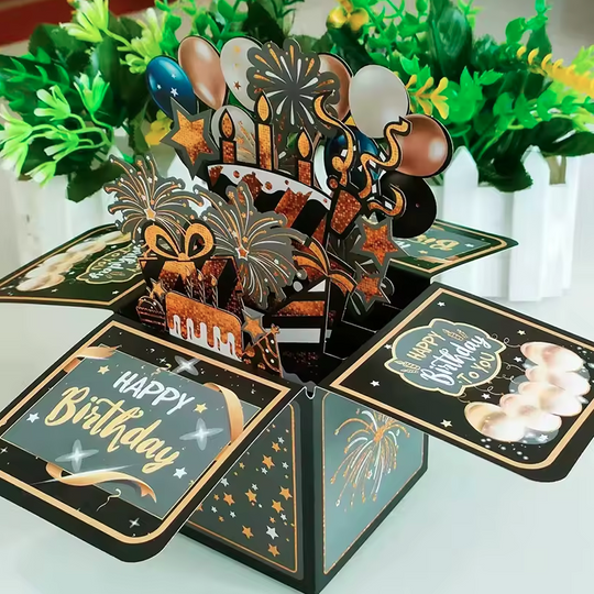FlutterBloom Pop-Up Birthday Bouquet