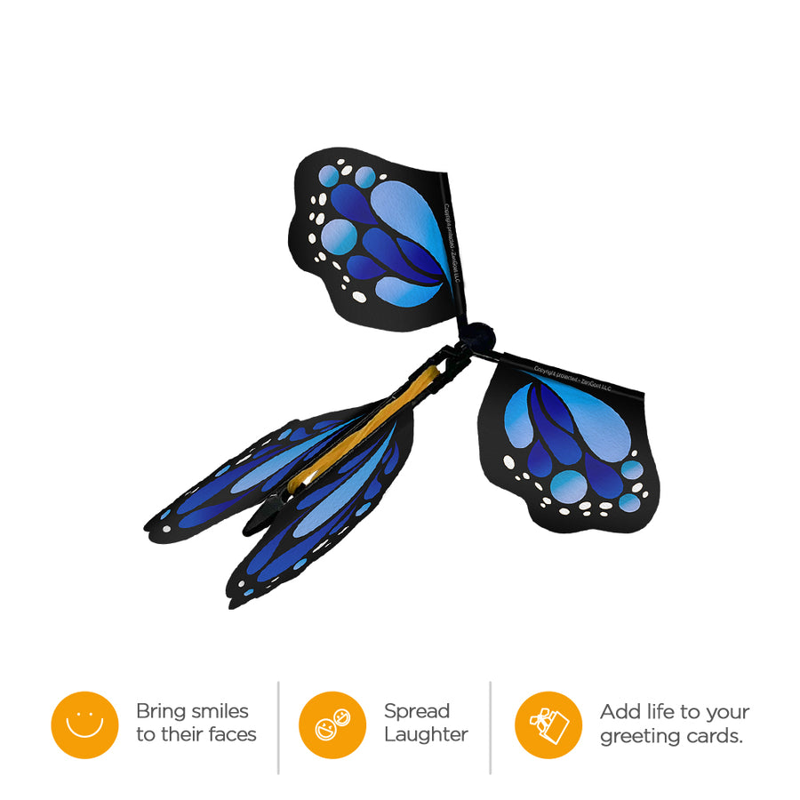 Futter Fly Flutter Flyers Flying Wind-Up Butterflys for Greeting Cards