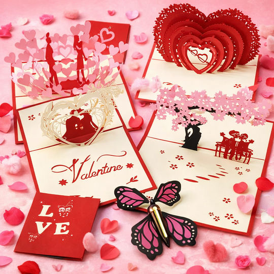 FlutterJoy: Valentine's Pop-Up Cards