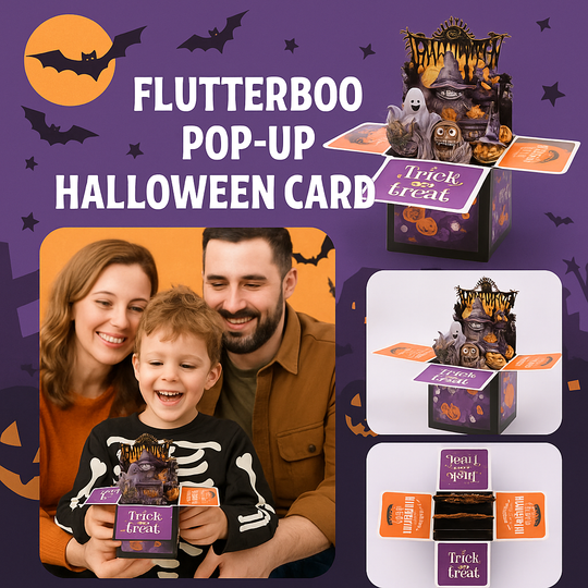 FlutterBoo Pop-Up Halloween Card