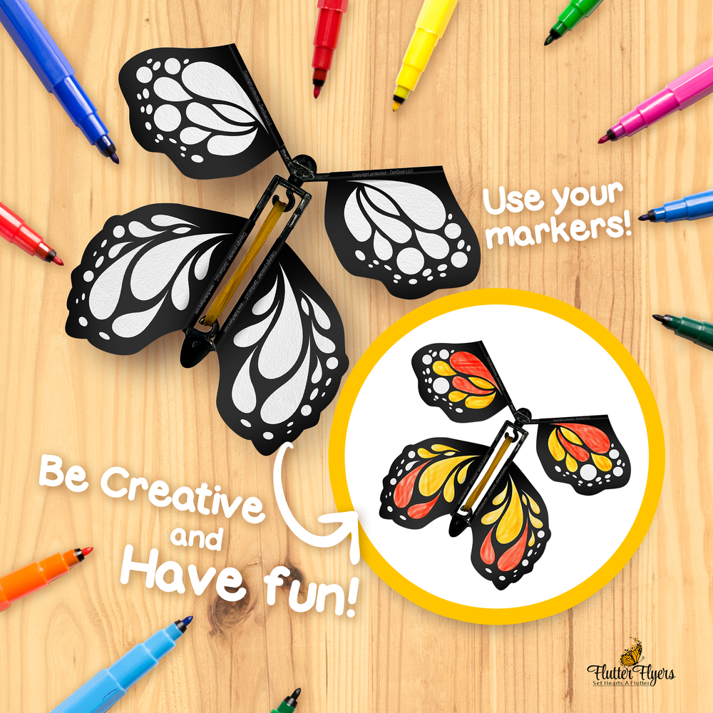 5 Colorable FlutterFlyers - 50% OFF Monarch Sale Special