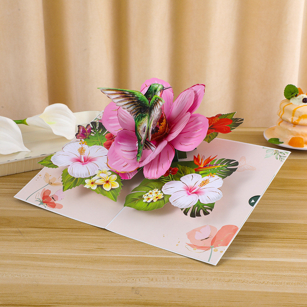 FlutterJoy Card: Butterfly Pop-Up — Hummingbird