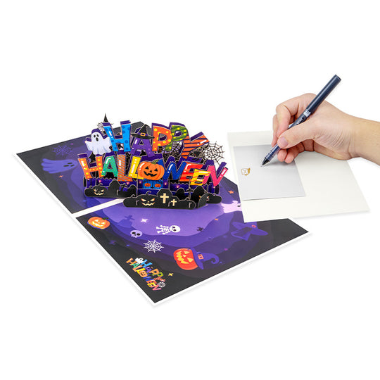 FlutterJoy: Halloween Haunt Pop-Up Card