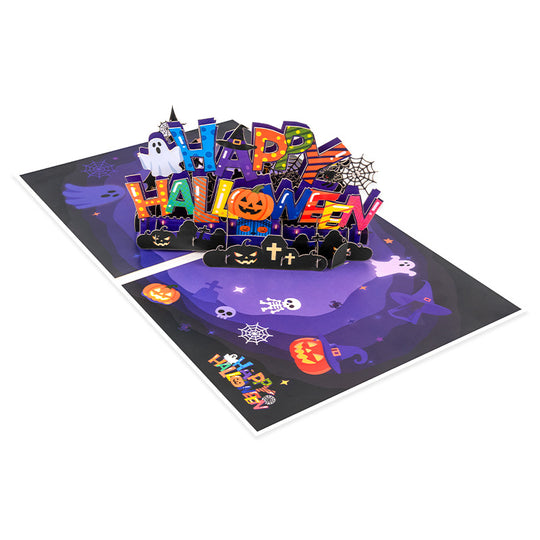 FlutterJoy: Halloween Haunt Pop-Up Card