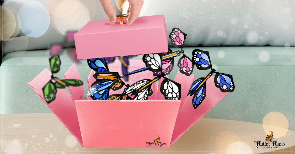 Black Exploding Butterfly Kit With Flying Butterflies – Flutter Flyers