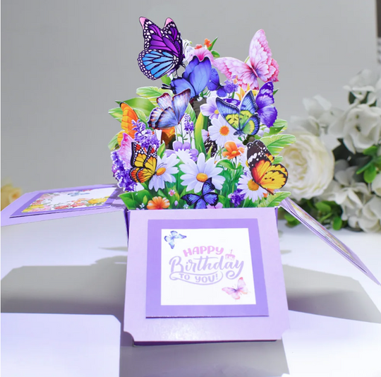 FlutterBloom Pop-Up Birthday Bouquet