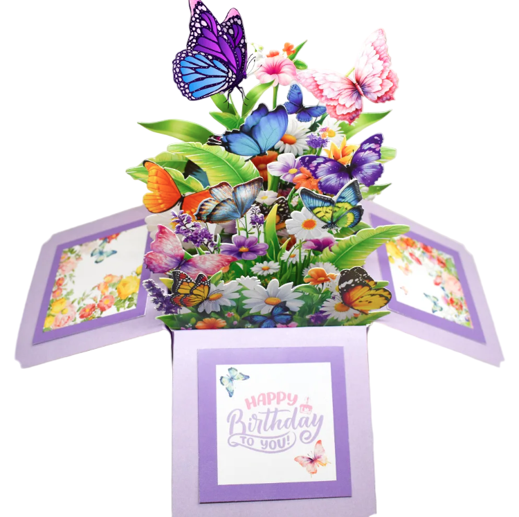 FlutterBloom Pop-Up Birthday Bouquet — Butterfly