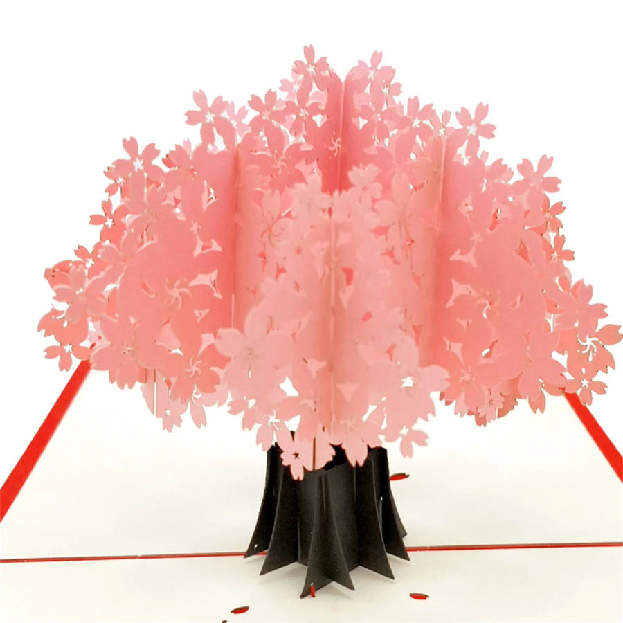 FlutterJoy: Cherry Blossom Tree Pop-Up Cards — Blossom Canopy