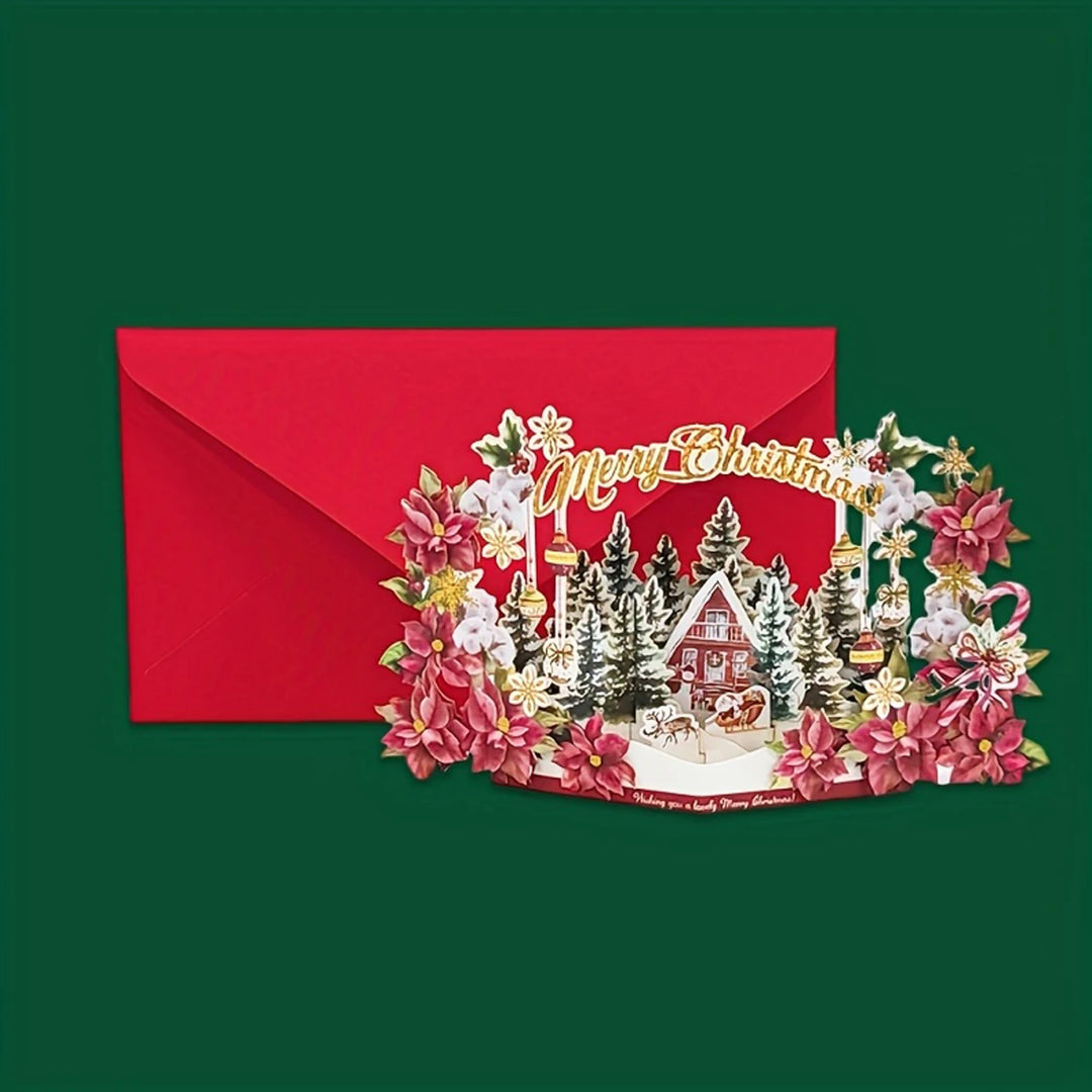 FlutterJolly: Santa’s Winter Wonderland Pop-Up Card