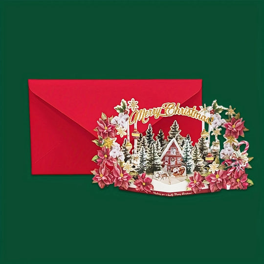 FlutterJolly: Santa’s Winter Wonderland Pop-Up Card