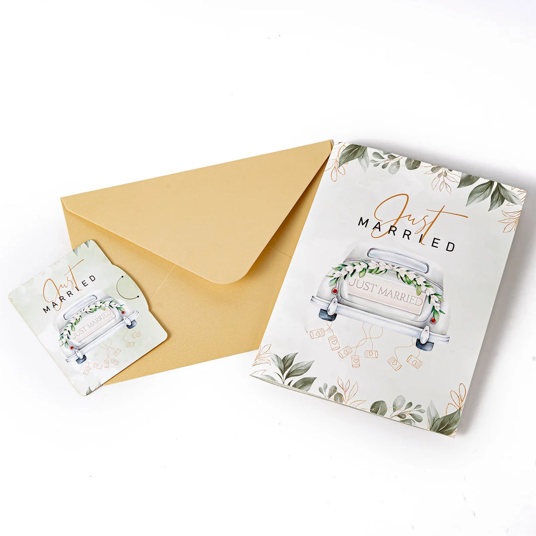 FlutterJoy: Just Married Pop-Up Cards