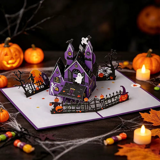 Haunted Manor Pop-Up Card