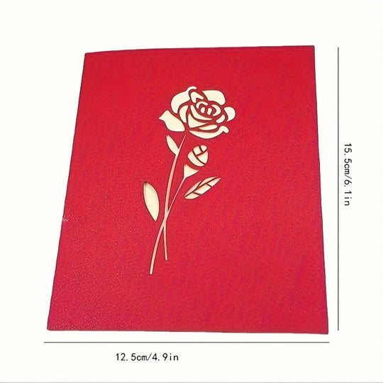 FlutterJoy: Eternal Rose Pop-Up Card
