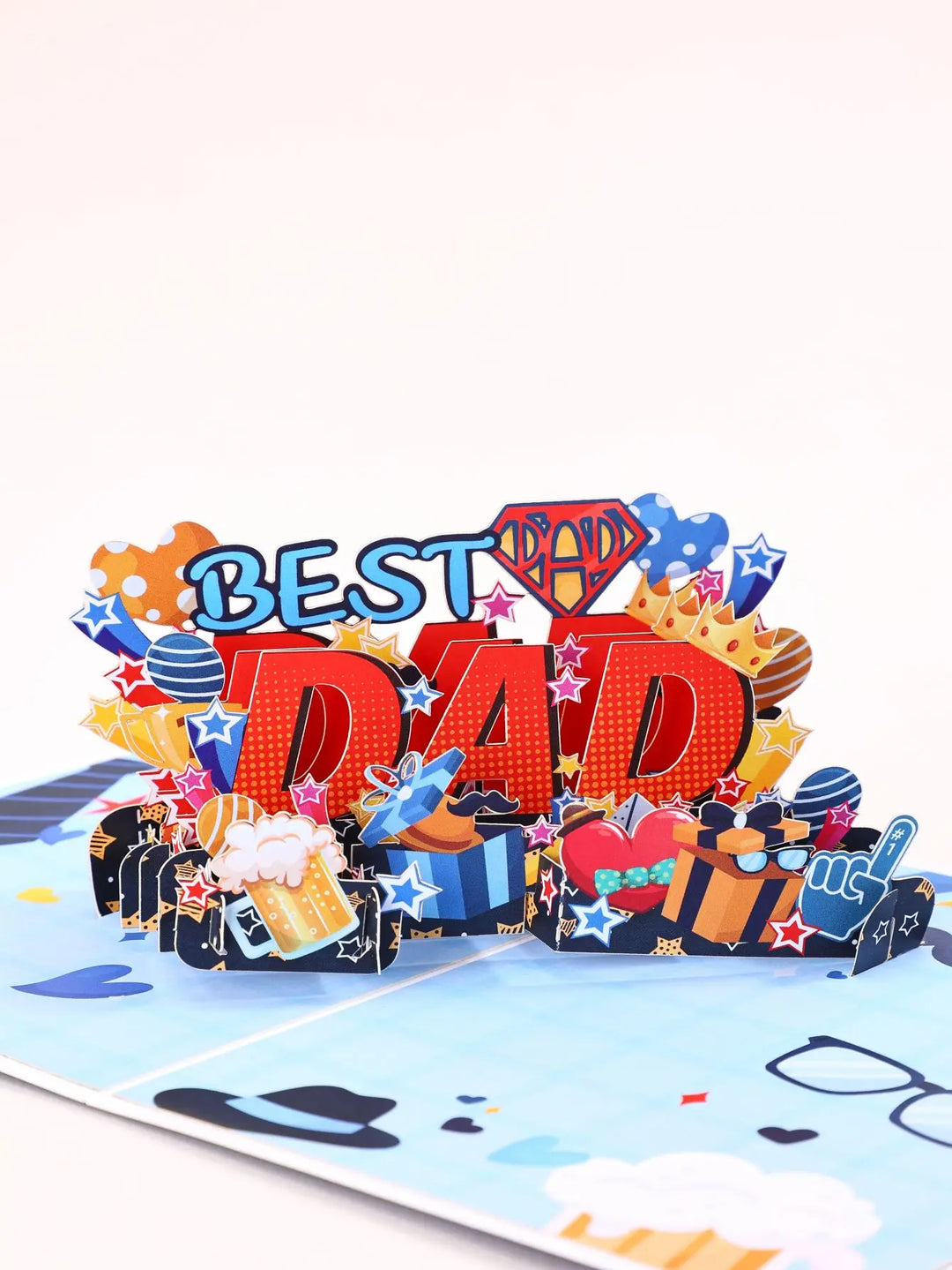 FlutterJoy: Best Dad Pop-Up Card
