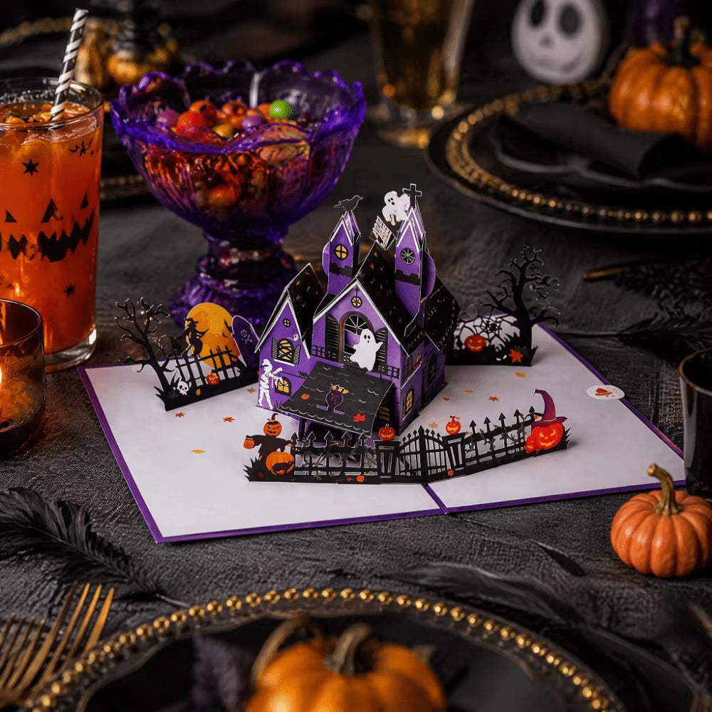 Haunted Manor Pop-Up Card