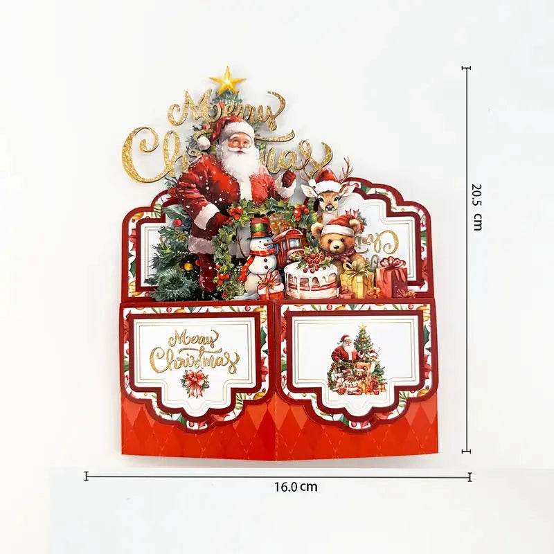 FlutterJolly: Santa’s Festive Surprise Pop-Up Card