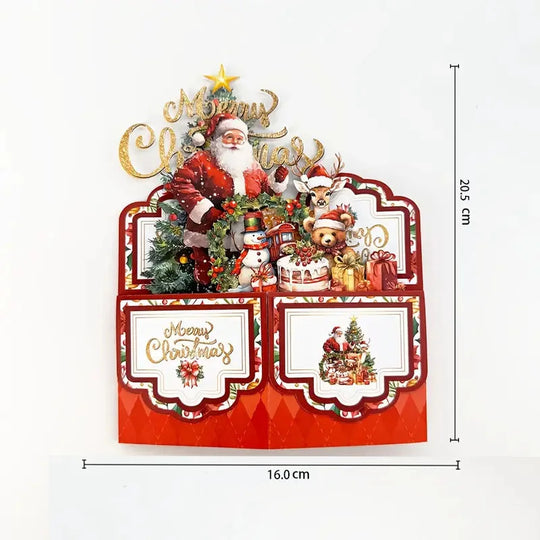 FlutterJolly: Santa’s Festive Surprise Pop-Up Card