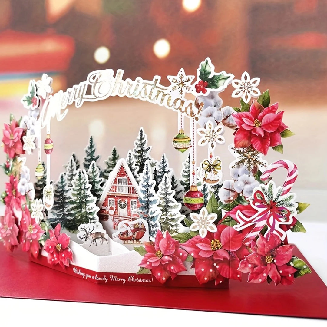 FlutterJolly: Santa’s Winter Wonderland Pop-Up Card