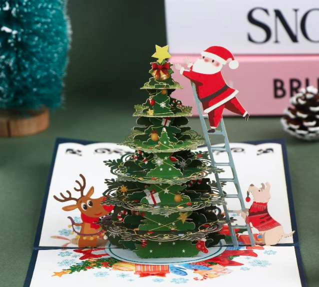FlutterJolly: Wonderland Pop-Up Card North Pole Tree