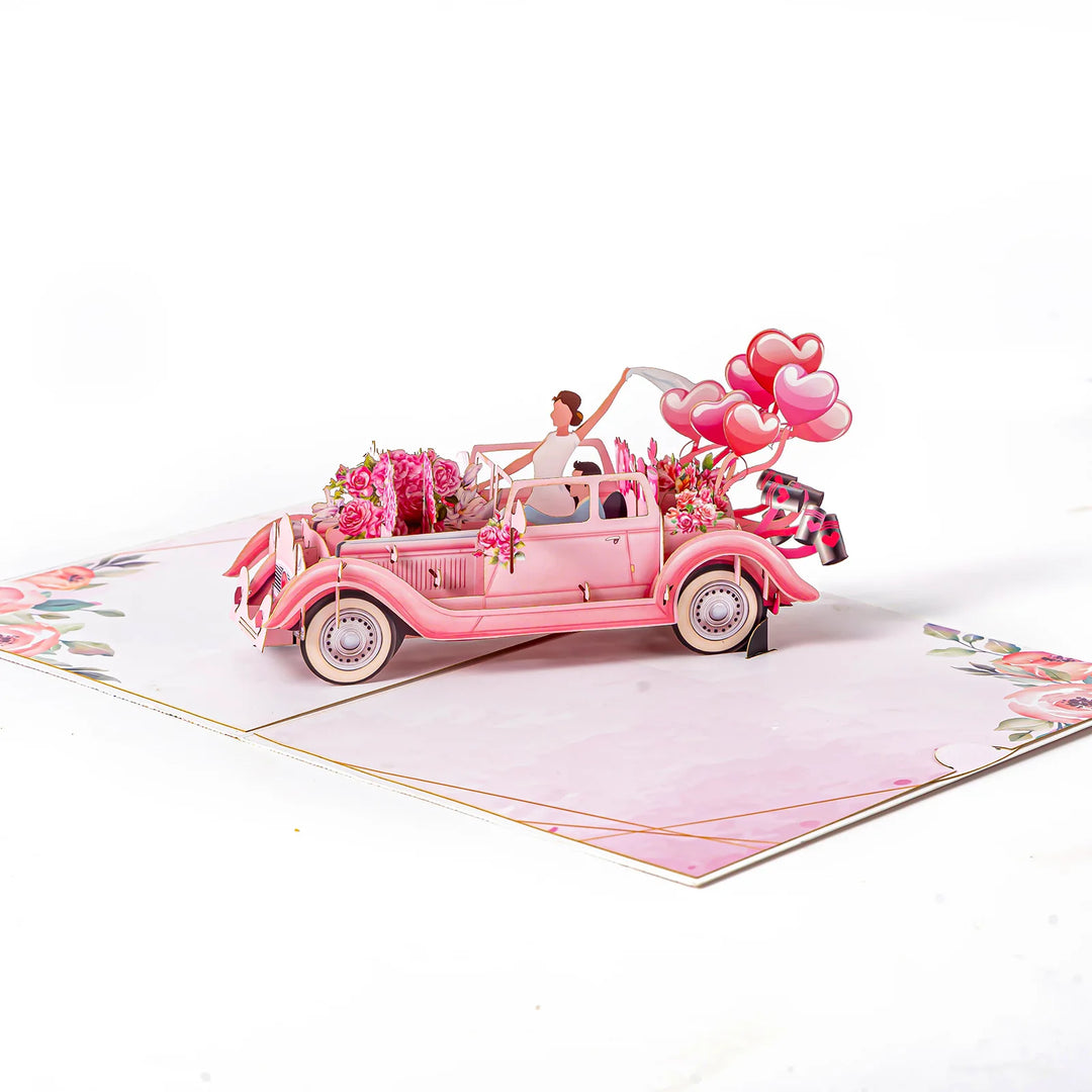 FlutterJoy: Just Married Pop-Up Cards