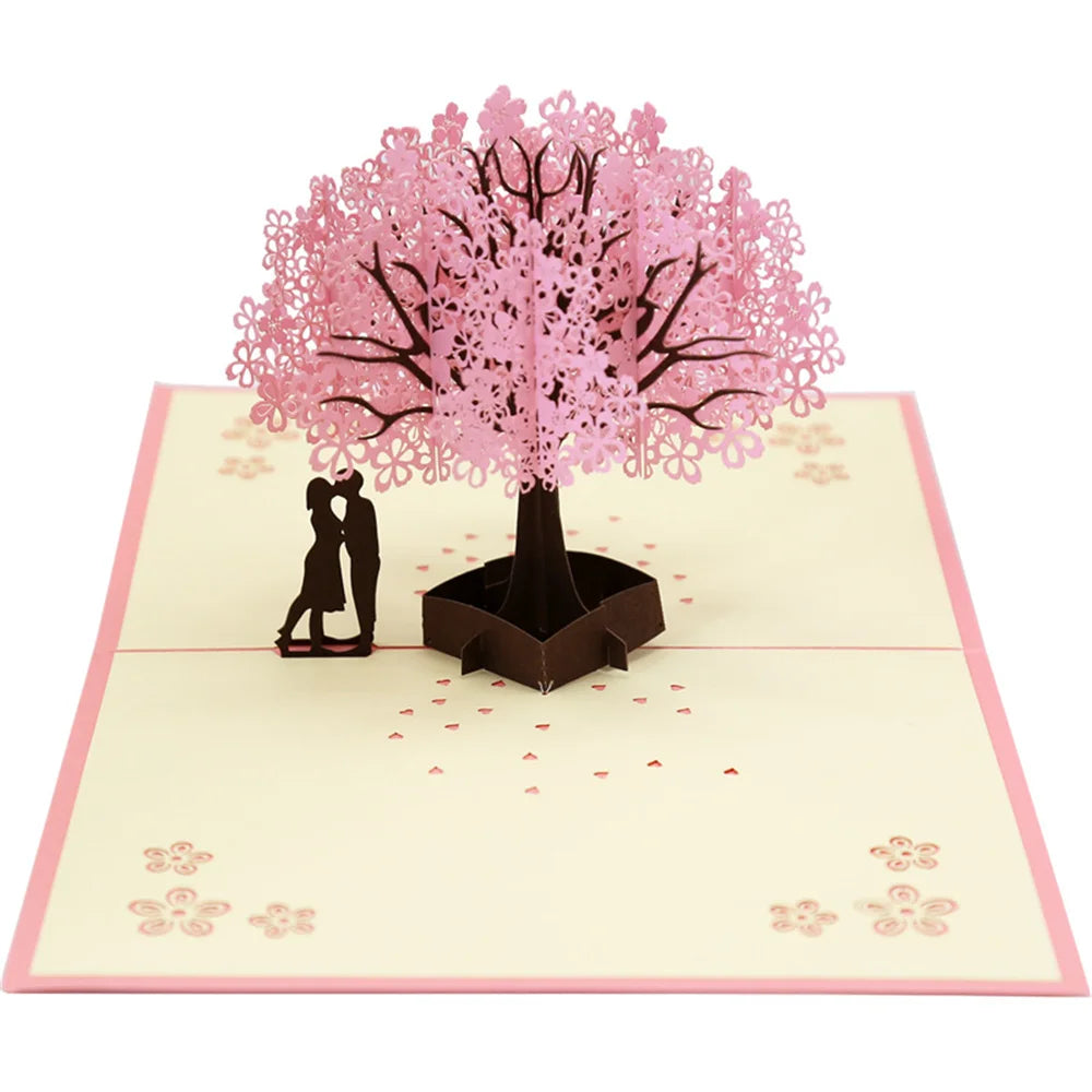 FlutterJoy: Cherry Blossom Tree Pop-Up Cards