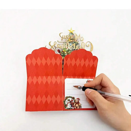 FlutterJolly: Santa’s Festive Surprise Pop-Up Card