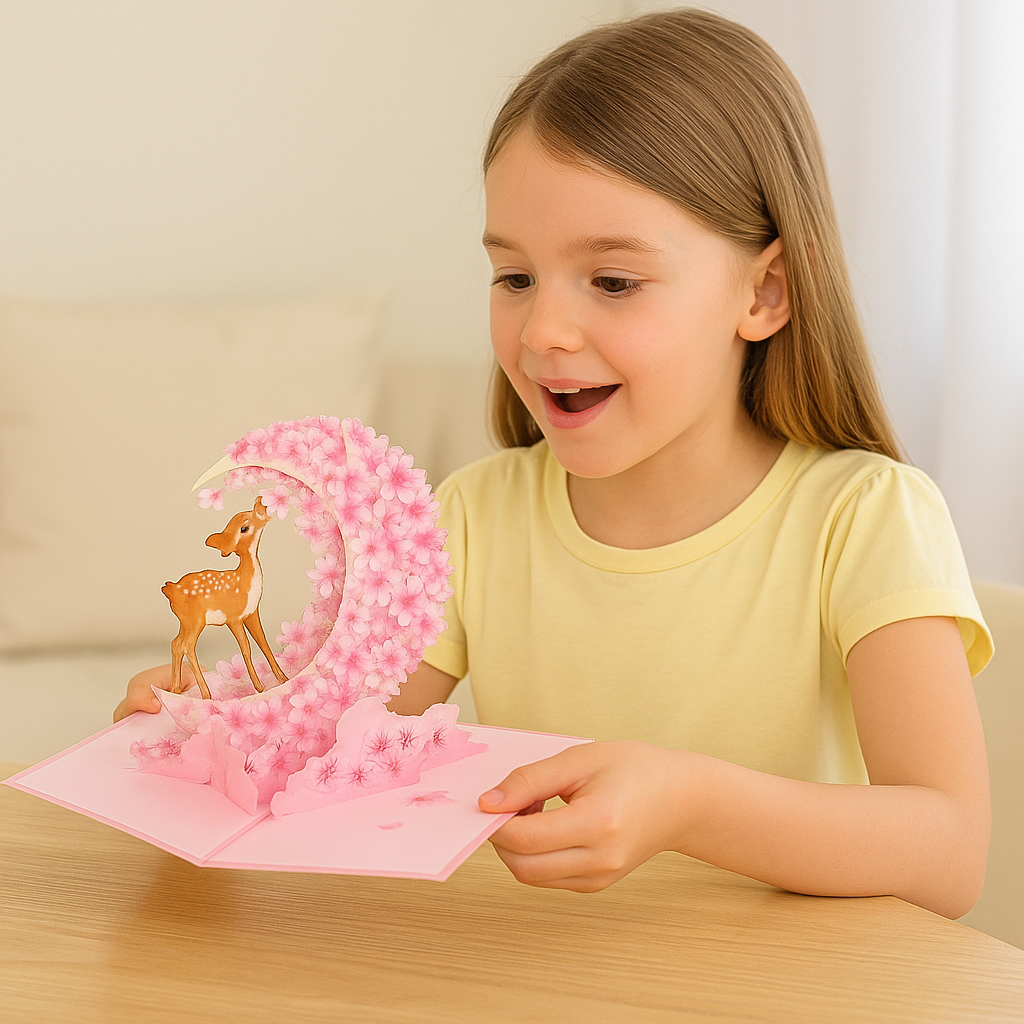 FlutterJoy: Fawn in Bloom Pop-Up Cards