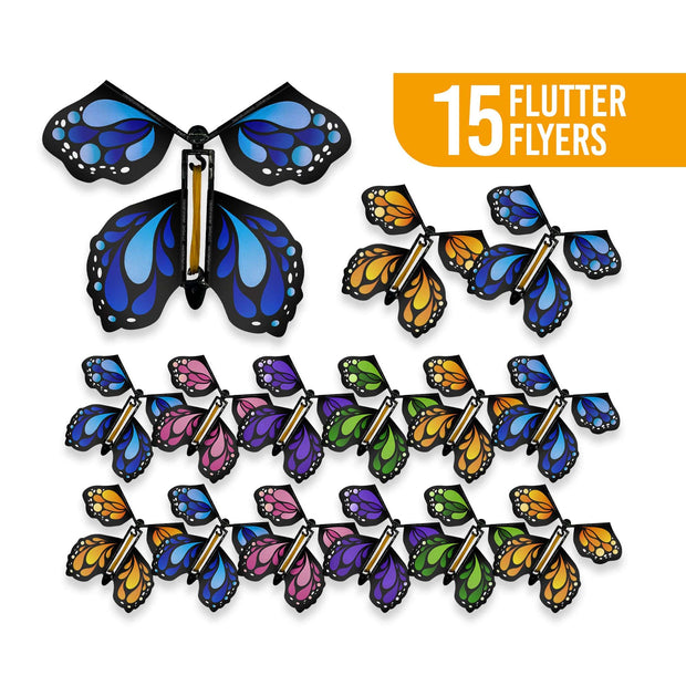 Flutter Flyers 15 Monarch Flyers (3 Sets) - Save 15% Flying Monarch Butterflies - Assorted Colors