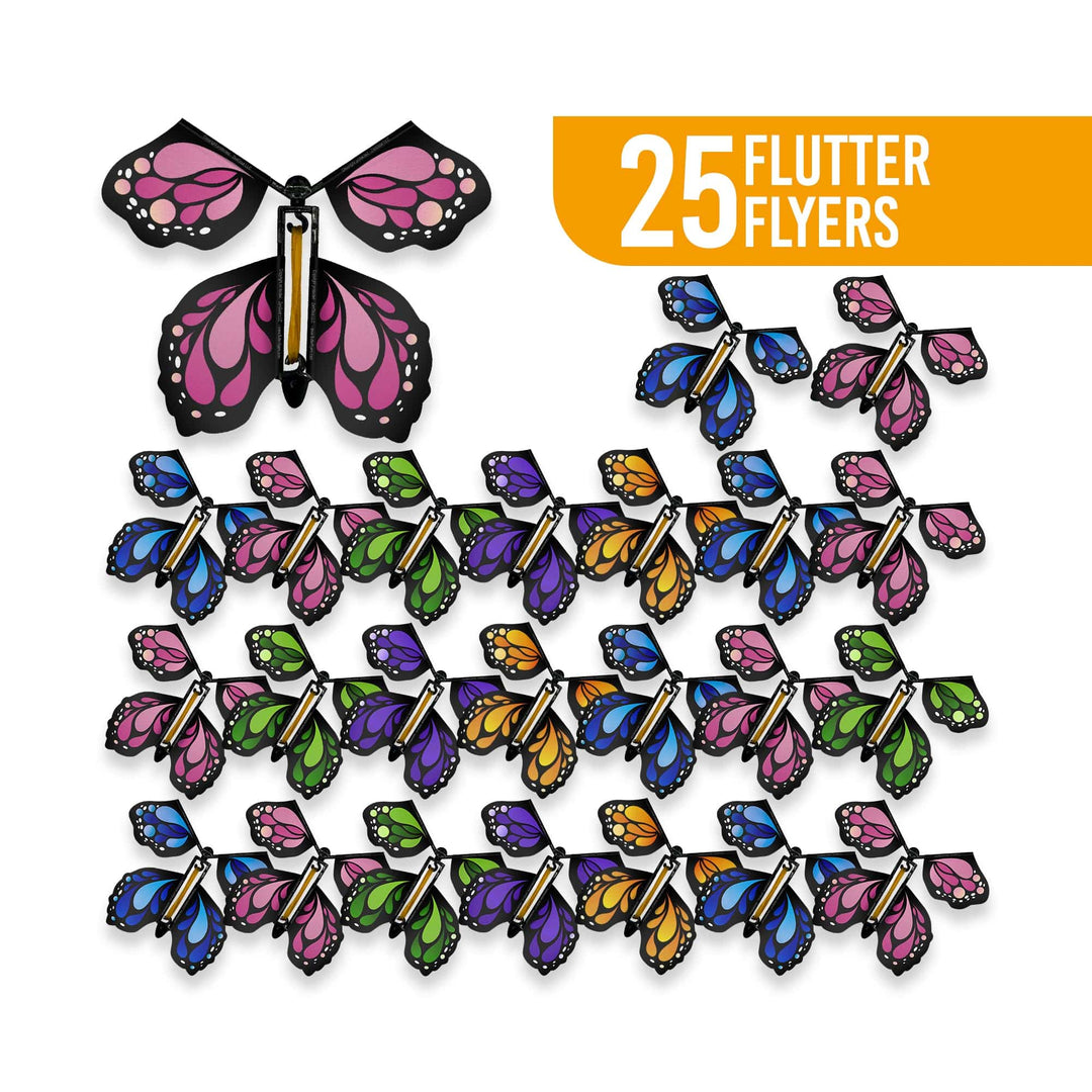 Flutter Flyers 25 Monarch Flyers (5 Sets) - Save 25% Flying Monarch Butterflies - Assorted Colors