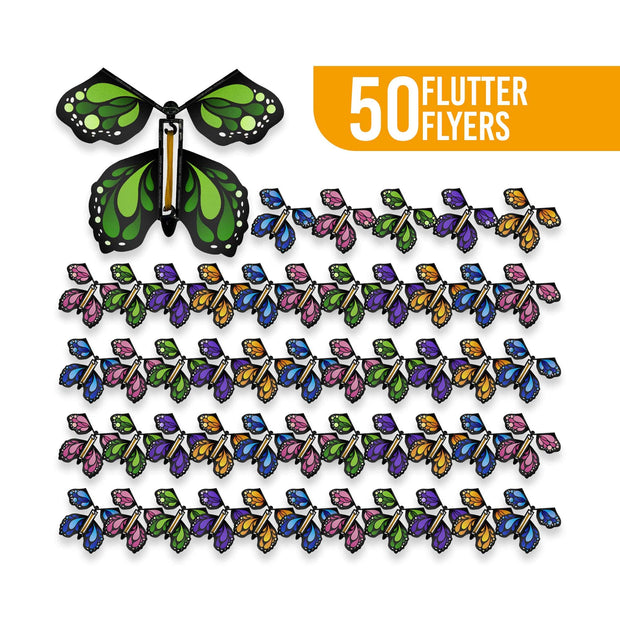 Flutter Flyers 50 Monarch Flyers (10 Sets) - Save 50% Flying Monarch Butterflies - Assorted Colors