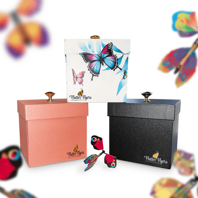 FLUTTERFLYERS FlutterBox I DIY Explosion Butterfly Gift Box Kit *  preparation required Butterfly DIY Flutterbox +5