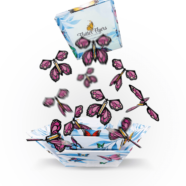 Flutter Flyers Pink Monarch Flyers x 5 Monarch Butterfly Explosion Box with FlutterFlyers
