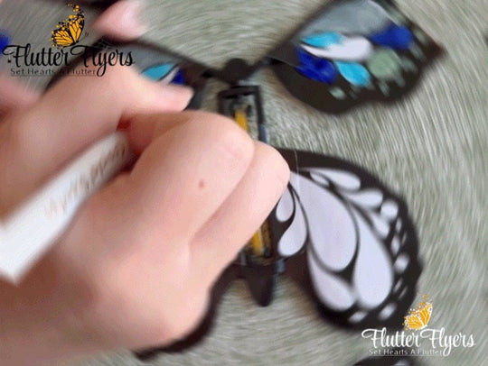 Color Your Own Flying Butterflies, Butterfly Craft for Kids, Wind Up Flying Toy, DIY Coloring Activity, Greeting Card Surprise
