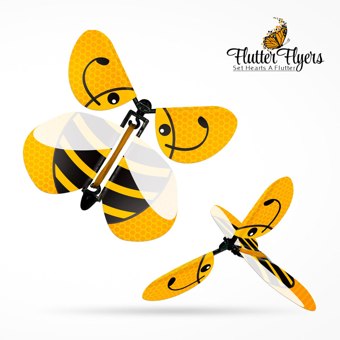 Flying Wind-Up Bees, Greeting Card Surprise, Bee Lover Gift, Funny Flying Bee Toy, Birthday Card Insert, Unique Gift for Kids &amp; Adults