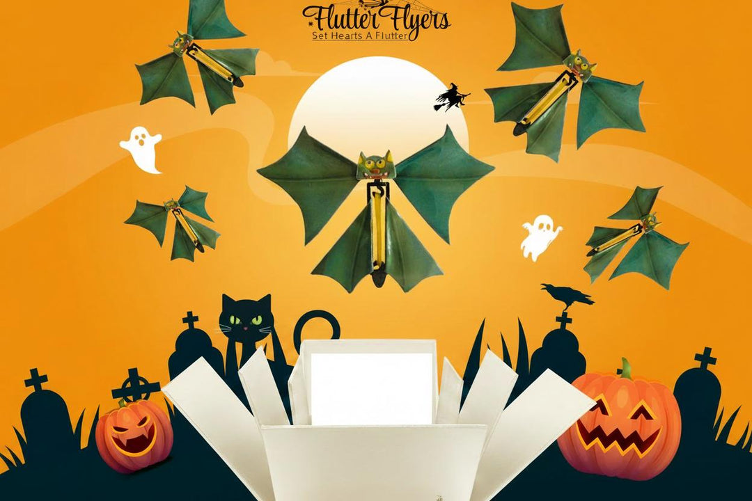 Halloween Bat Box with Flying Bats, Explosion Gift Box, Spooky Surprise Box, Halloween Gift for Kids, Grandkids &amp; Adults