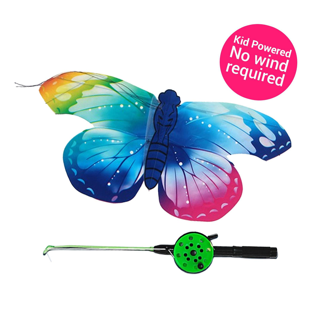 Butterfly Kite for Kids, No Wind Needed, Kid Powered Flying Butterfly Toy, Indoor Outdoor Kite, Birthday Gift for Kids