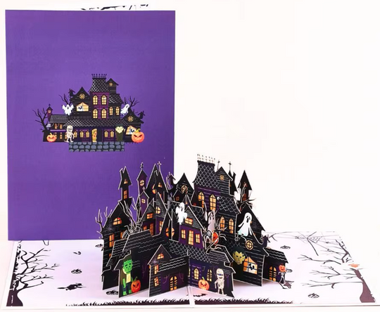 Haunted Manor Pop-Up Card