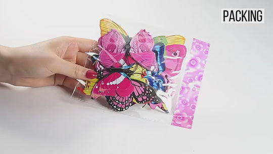 Flutter Stickers: 12 3D Butterfly Sticker / Magnets