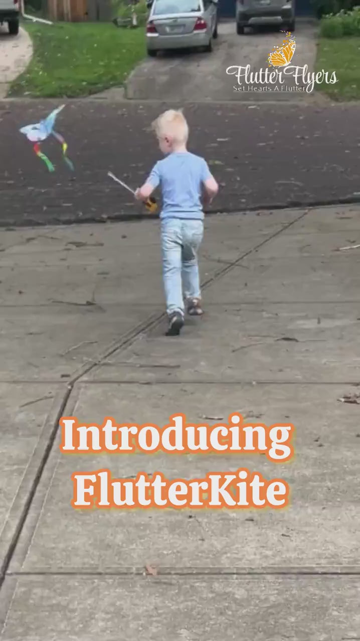 Butterfly Kite for Kids, No Wind Needed, Kid Powered Flying Butterfly Toy, Indoor Outdoor Kite, Birthday Gift for Kids
