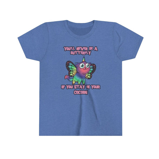 Printify Kids clothes Heather Columbia Blue / M Kids FlutterCat T-Shirts