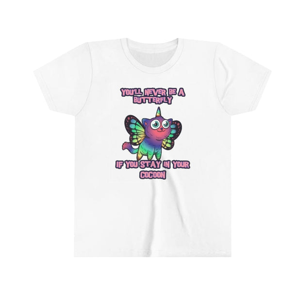 Printify Kids clothes White / L Kids FlutterCat T-Shirts