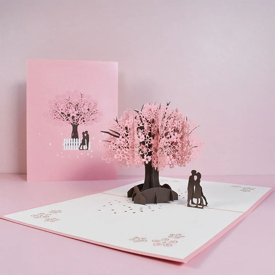 FlutterJoy: Cherry Blossom Tree Pop-Up Cards