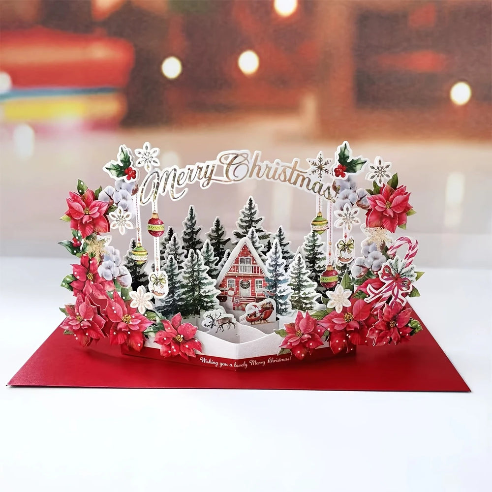FlutterJolly: Santa’s Winter Wonderland Pop-Up Card
